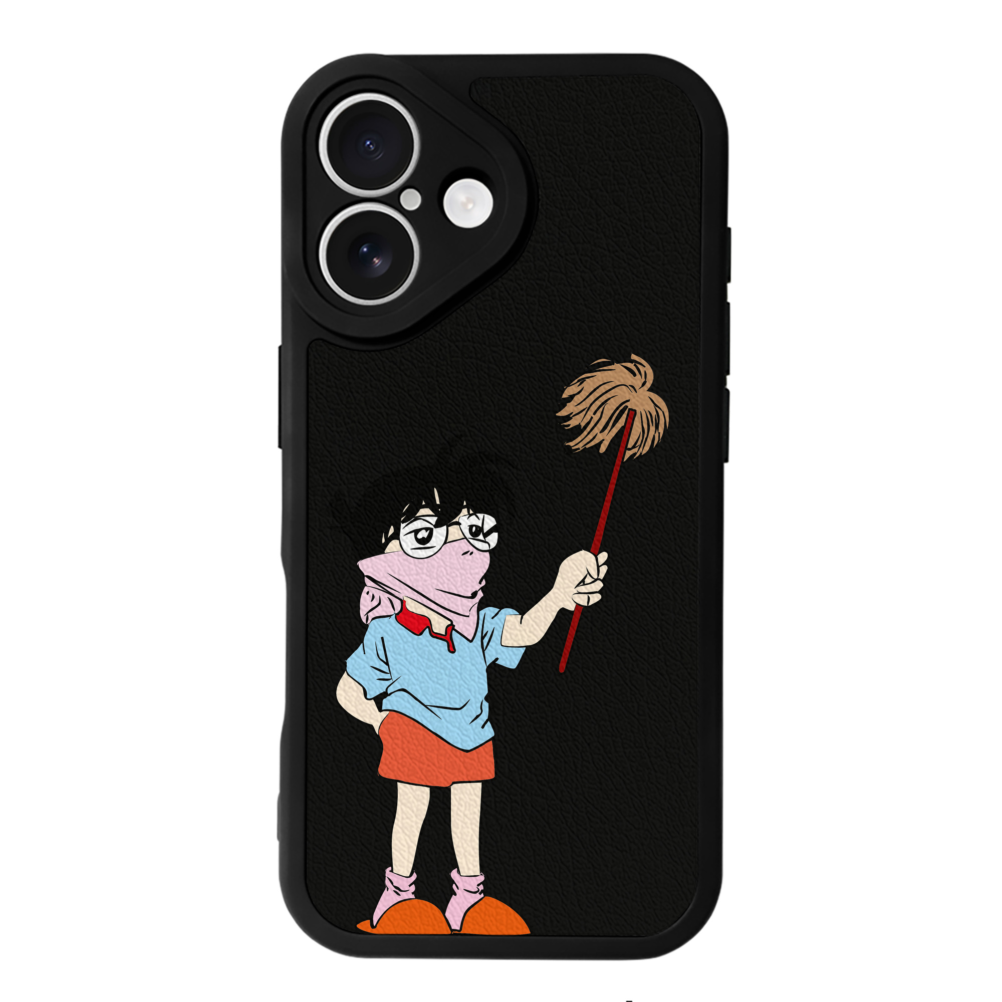（画像用） 名探偵コナン 江戸川 コナン Detective Conan Conan Edogawa 【iPhone 16シリーズ対応】シリコンスマホケース（レザー調） 材質：シリコン